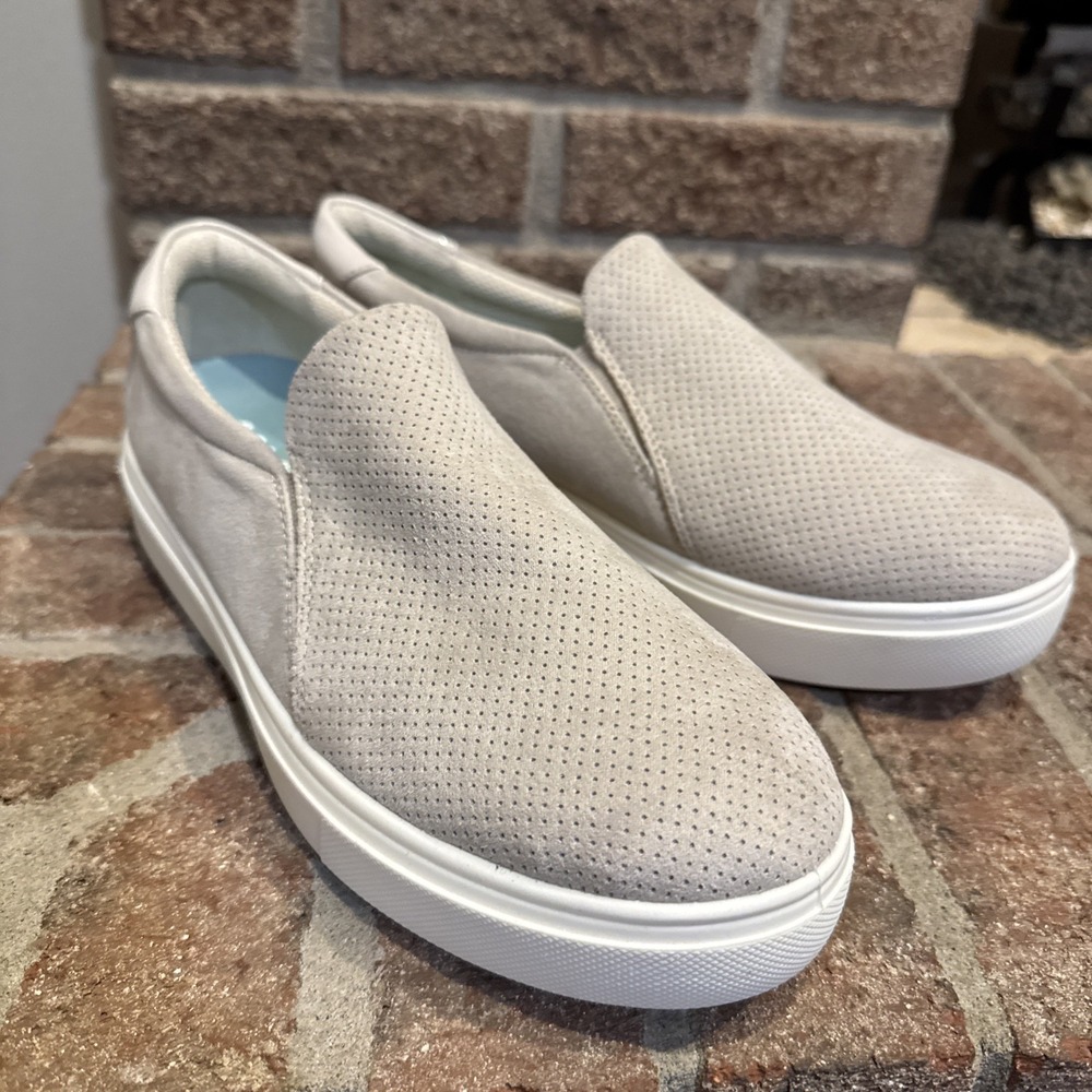 Dr. Scholl's "Madison Greig" Light Gray Slip-on Sneaker Shoes Womens Size 9 #592